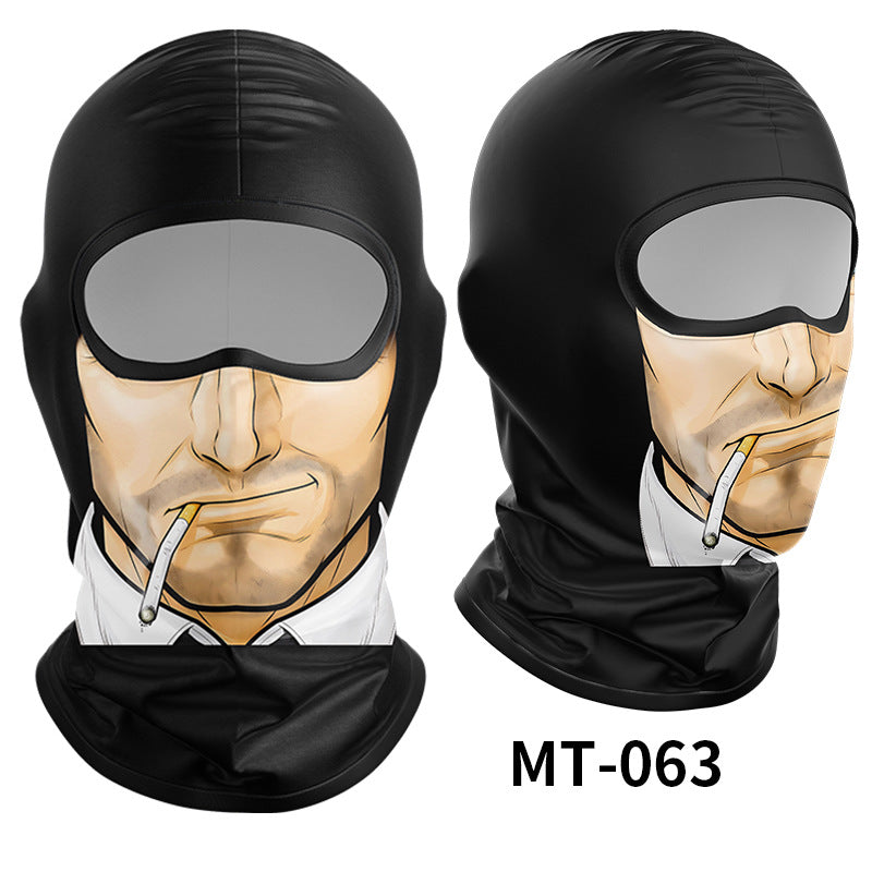 Cycling Windproof Hood Breathable Sunscreen Men's and Women's Ice Silk Fabric