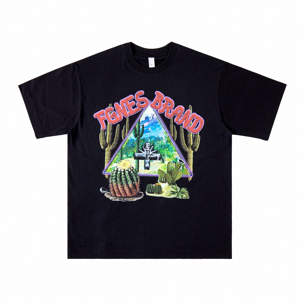Vintage College Shirts Summer Letter Print Short Sleeve T-Shirts