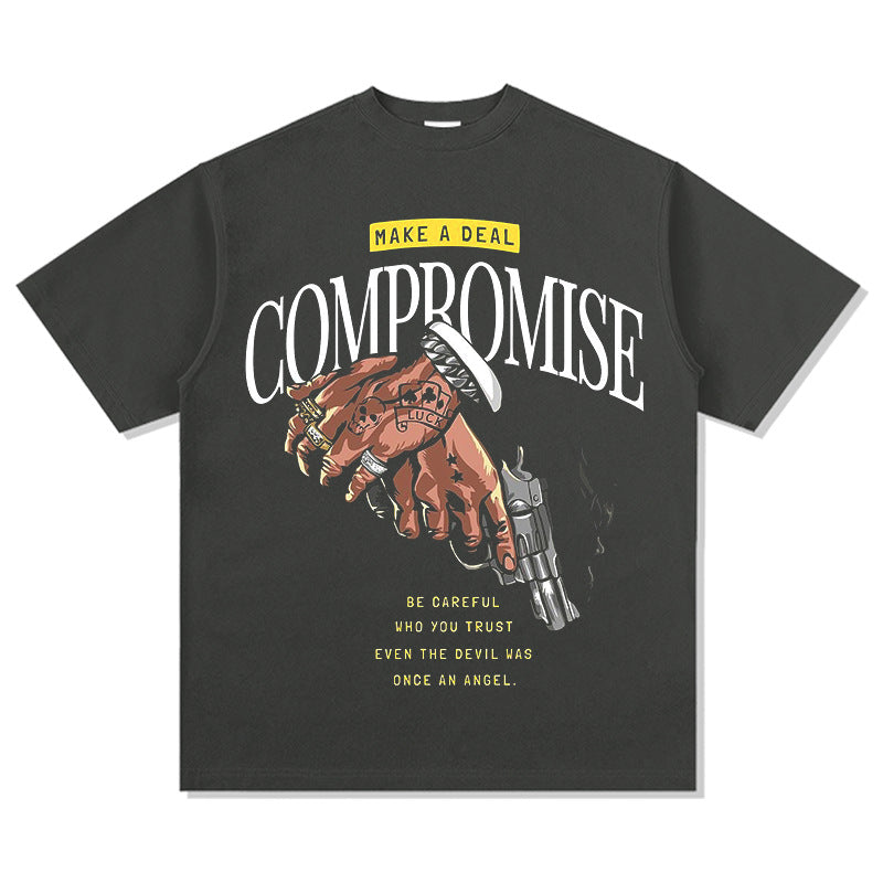 New york hip hop shop summer vintage print short sleeve t-shirt