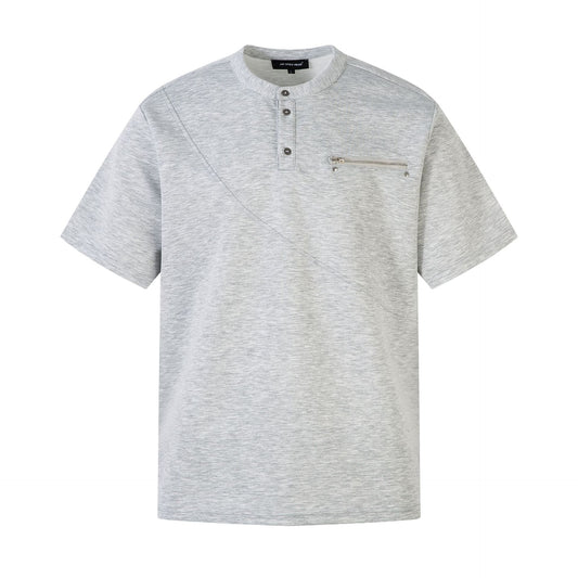 Ye T Shirt Summer Zipper T-Shirt Short Sleeve