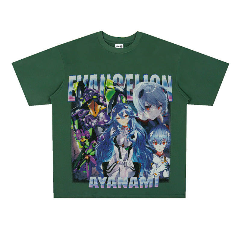Film Star T Shirt Short Sleeve Loose Pure Cotton Trendy T-shirt Men and Women