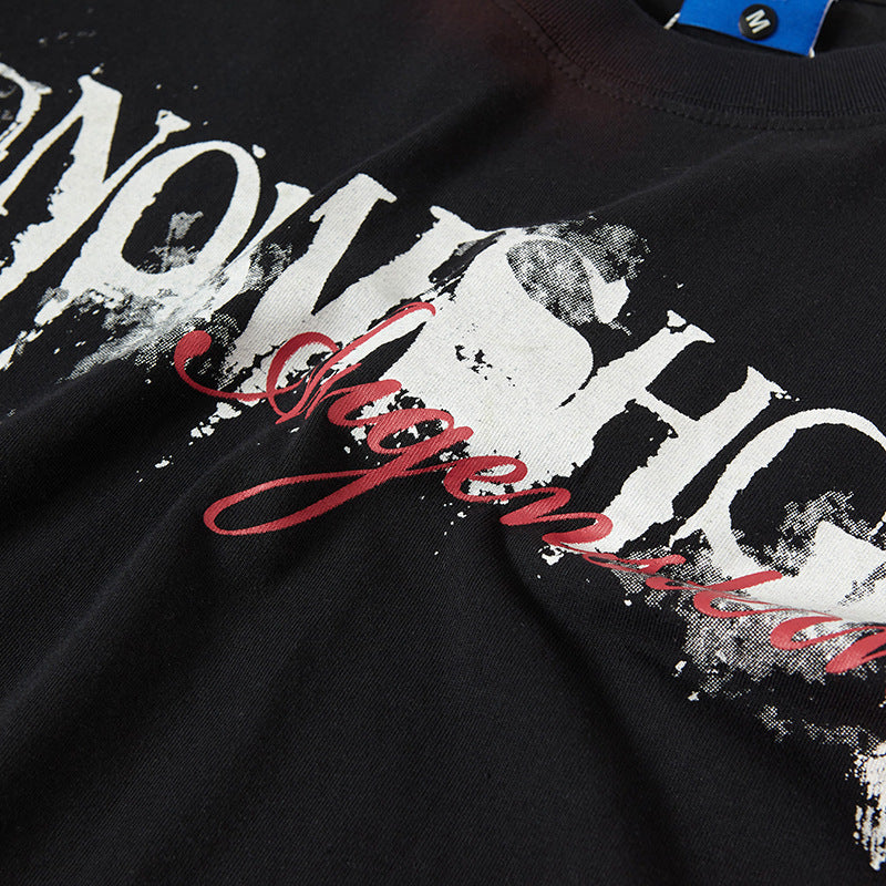 Nyc 1990 Shirt Summer Casual Letter Print Loose Short Sleeve T-Shirt