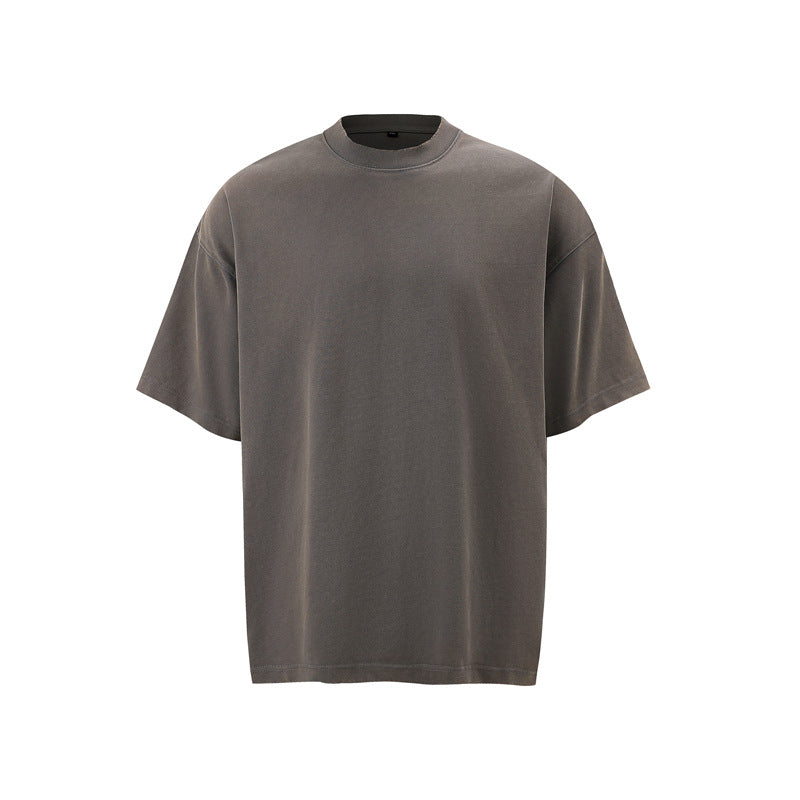 Stone Wash T shirt Old Wash T-shirt Short Sleeve Loose oversize