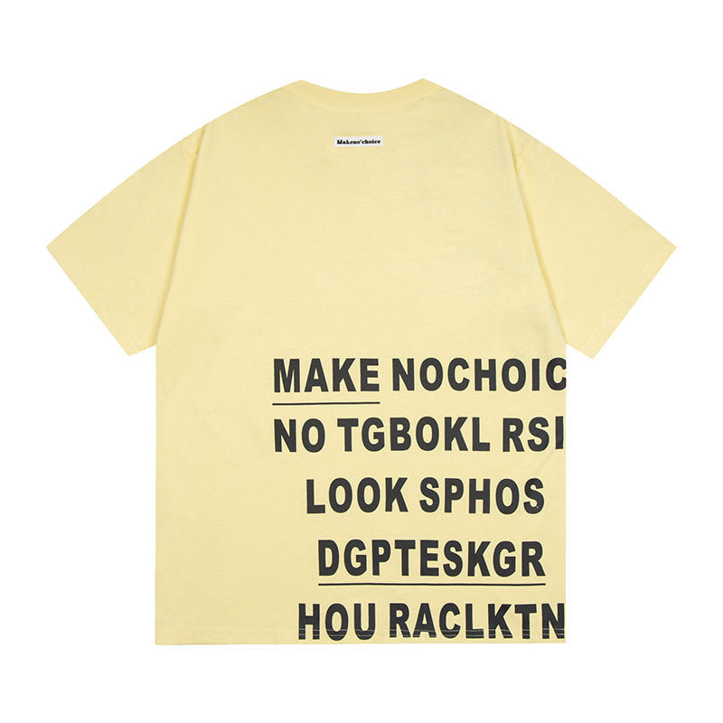Vintage Tišö Rt Letter Print Short Sleeve T-Shirt
