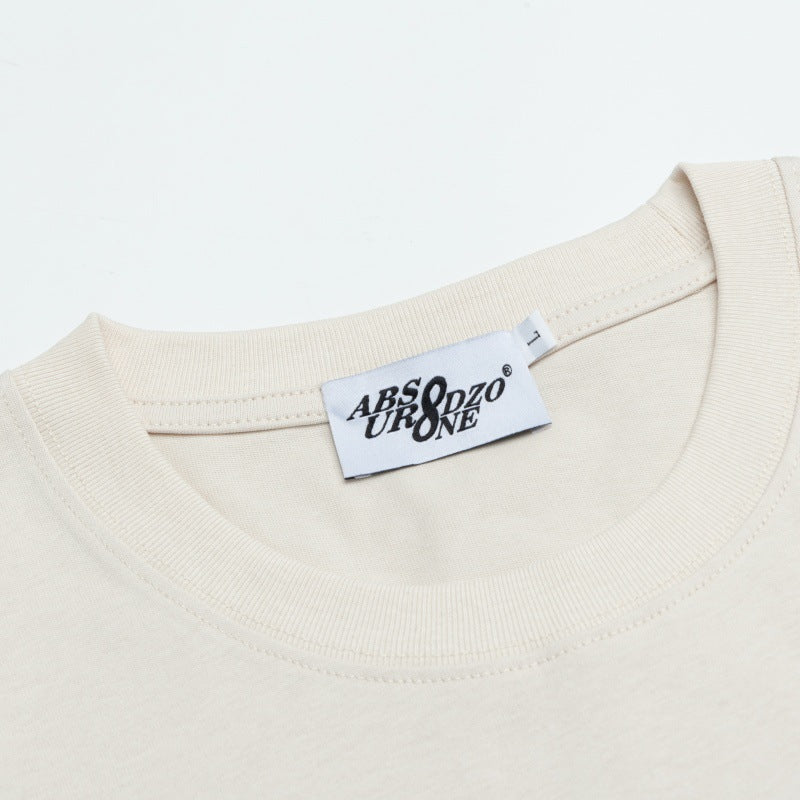 Camisetas streetwear summer retro letter print design casual loose short sleeve T-Shirt