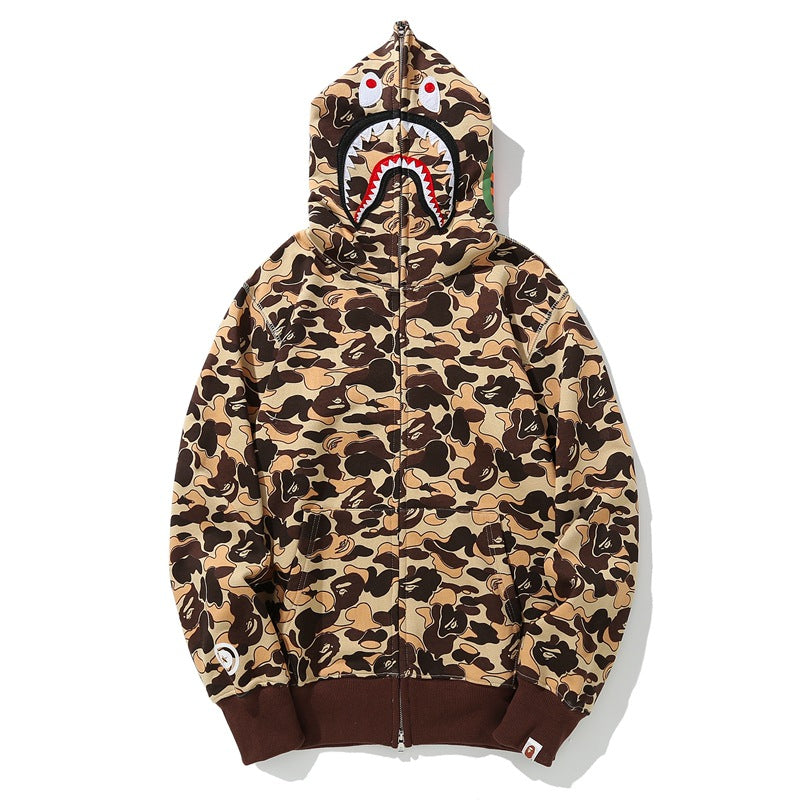Ape Hoodie Shark Cookies Camo Cardigan Zip Hooded Sweater Hoodie Jacket