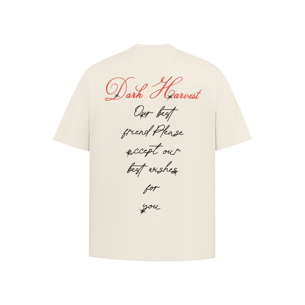 Nostalgia T Shirts Vintage Floral Print Short Sleeve Crew Neck T-Shirt