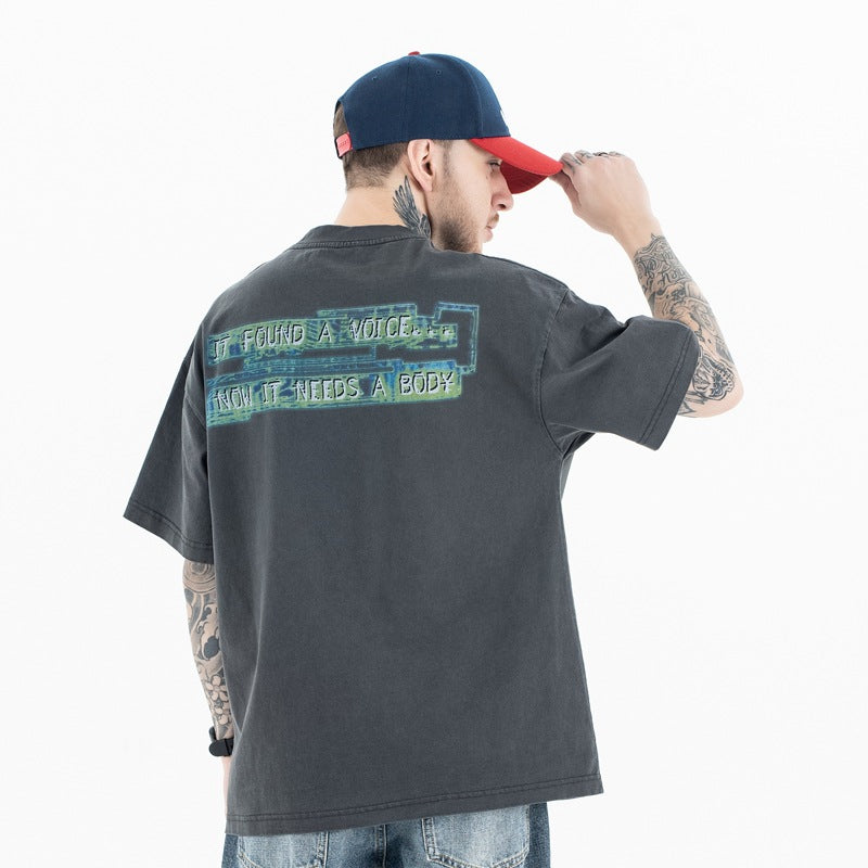 Vintage 90s Hip Hop Clothing Summer Ghost Shell 90s Short Sleeve T-Shirt