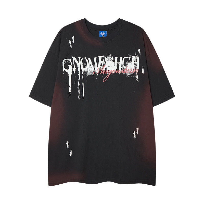 Nyc 1990 Shirt Summer Casual Letter Print Loose Short Sleeve T-Shirt