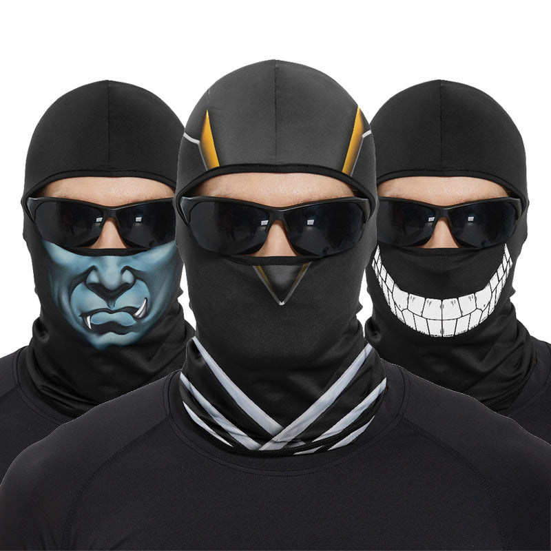 Cycling Windproof Hood Ice Silk Headgear Men's Lined Cap