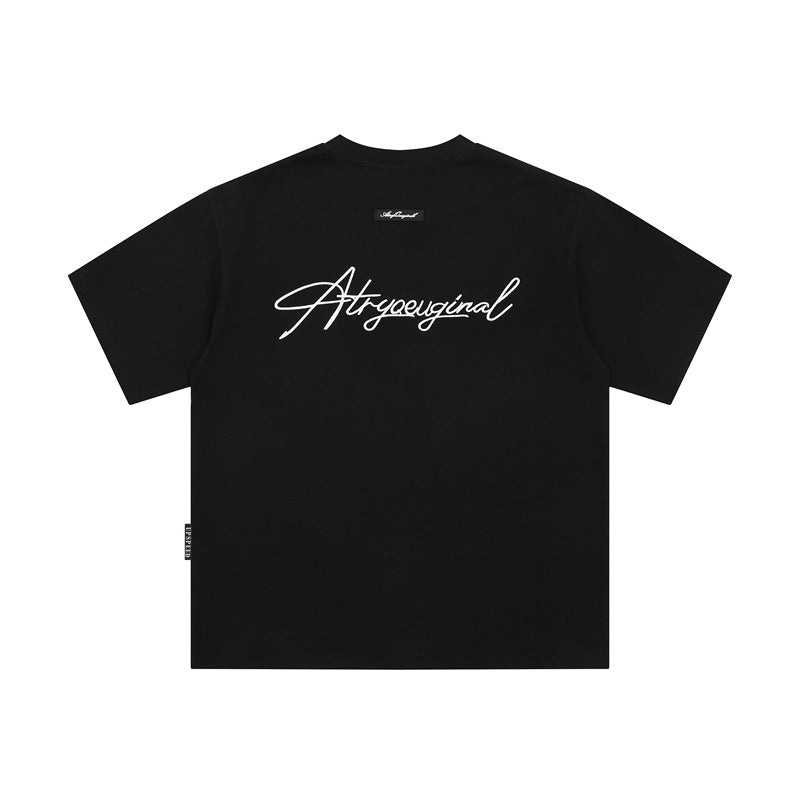Camisas Retros Embroidered Short Sleeve Loose T-Shirt