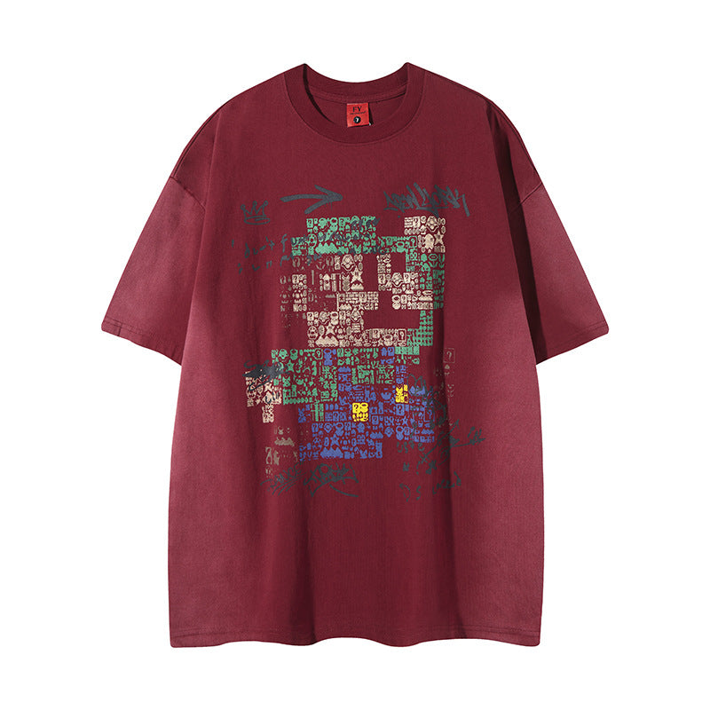 New York Hip Hop Style Loose Short Sleeve T-Shirt Summer Casual Top