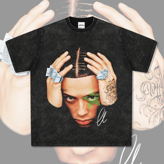 New york hip hop shop vintage hip hop Central Cee Sachushi print short sleeve t-shirt