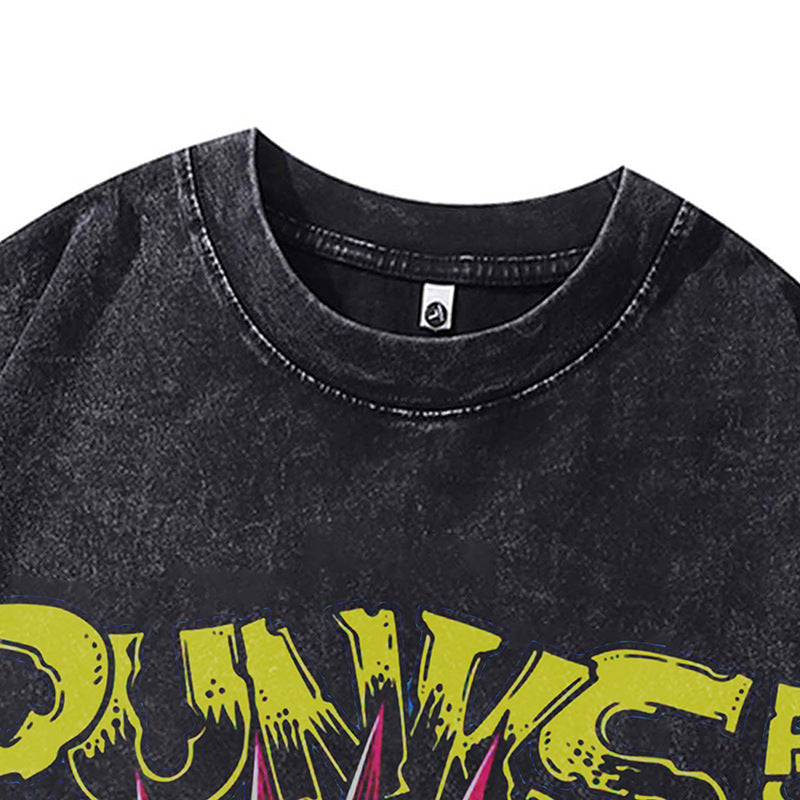 Ropa Vintage Hombre Skull Demon Vintage Old Short Sleeve T-Shirt