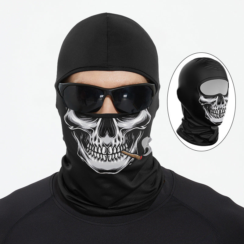 Cycling Windproof Hood Sunscreen Windproof Ice Silk Mask Men's and Women's Full Face