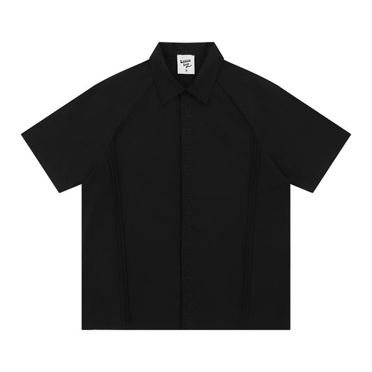 Hip Hop Shirts For Boys Short Sleeve Shirt Summer Loose Casual Lapel Top