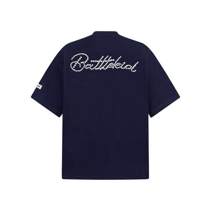Camisas Retros Embroidered Short Sleeve T-Shirt