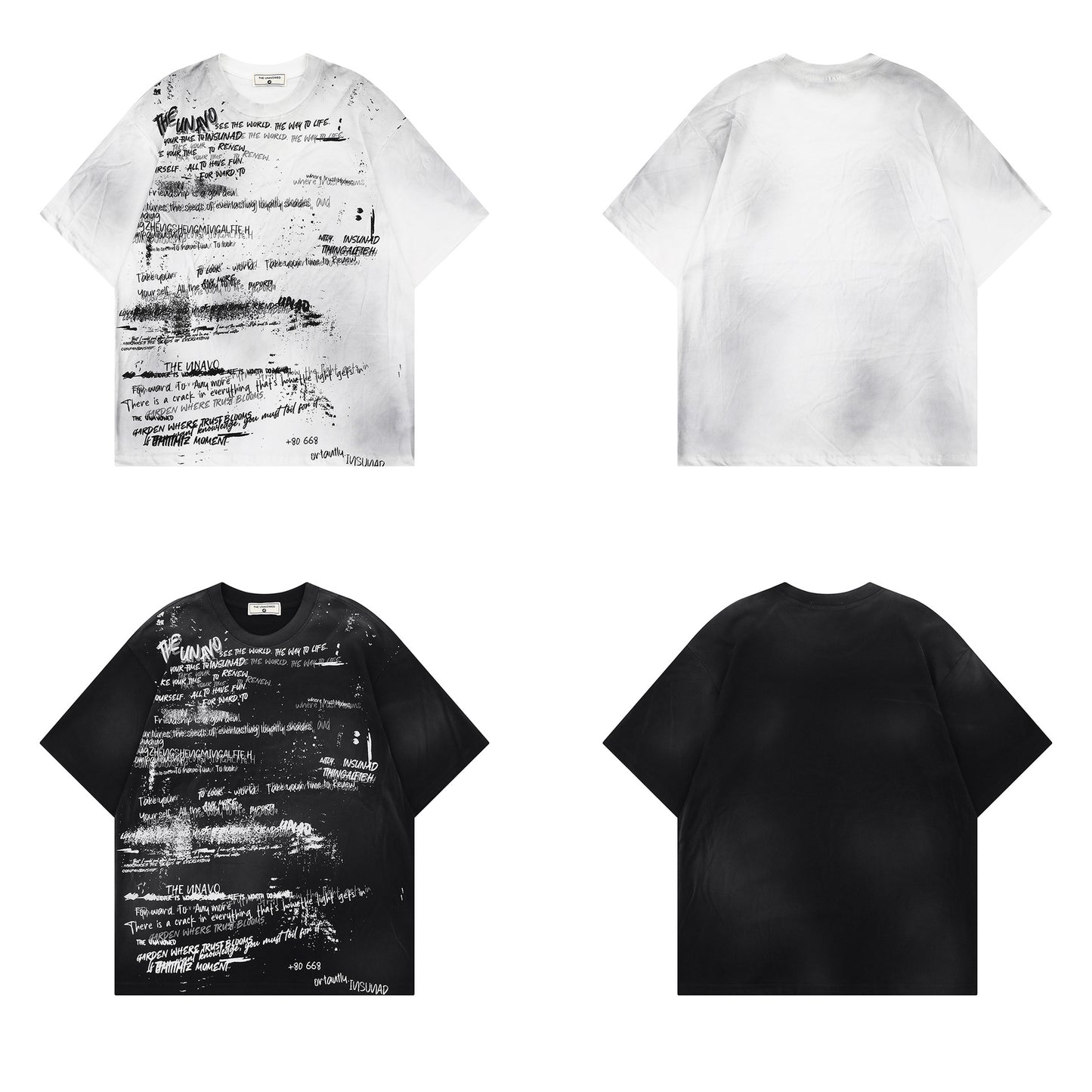Hustle vintage summer graffiti t-shirt short sleeve