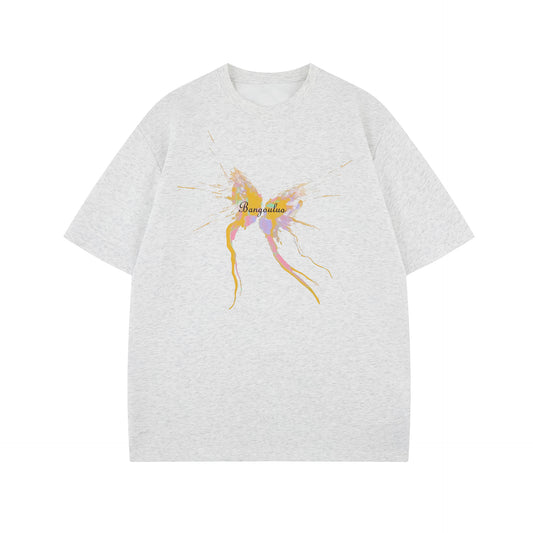 Hip hop clothing new york summer short sleeve butterfly print t-shirt