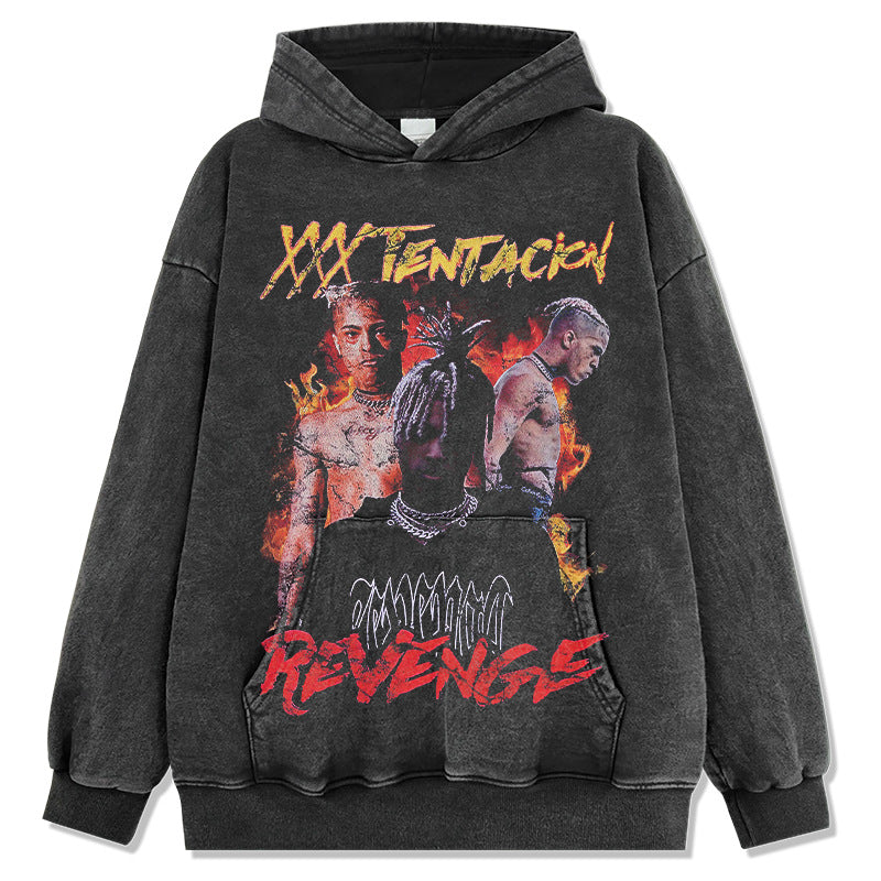 Marcas streetwear usa hip hop rap XXX TENTACION autumn/winter hooded sweater hoodie