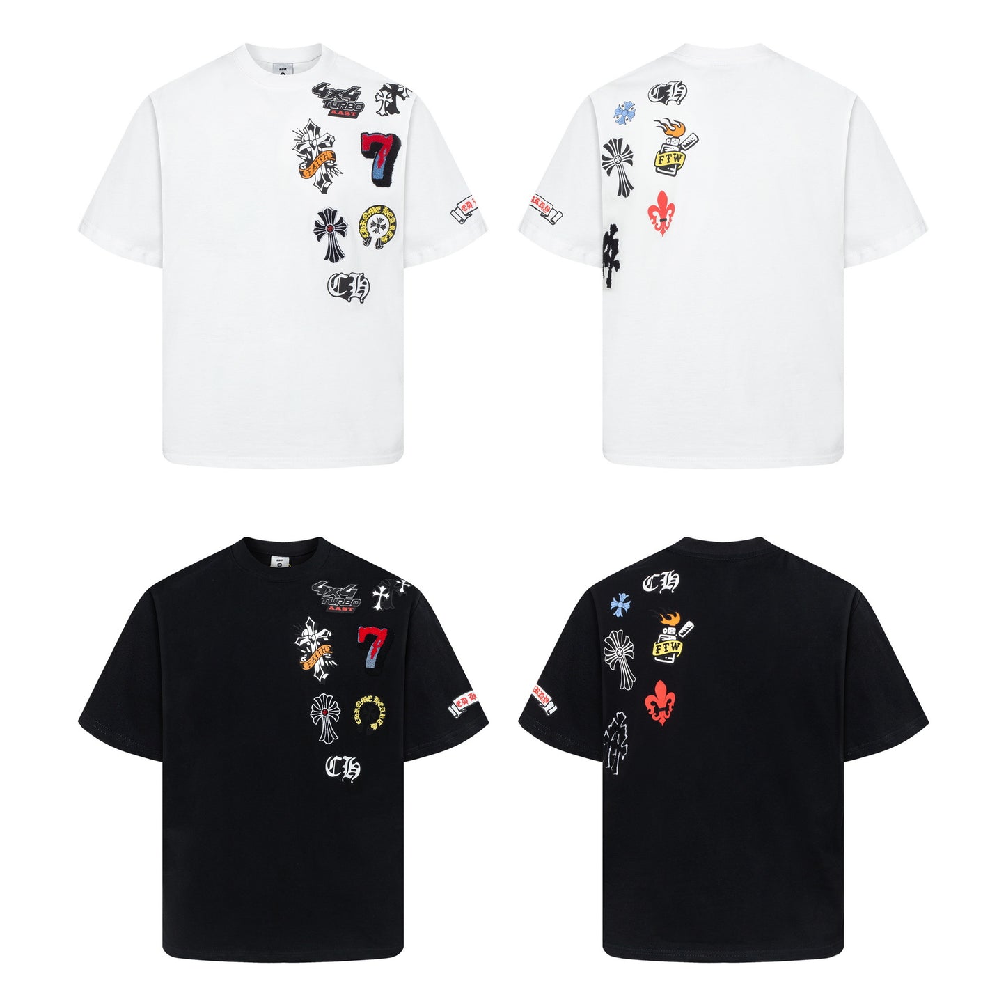 Hip hop clothing new york summer vintage embroidered t-shirt short sleeves