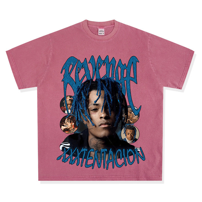 New york hip hop shop XXX Tentacion vintage vintage hip hop rap print short sleeve t-shirt
