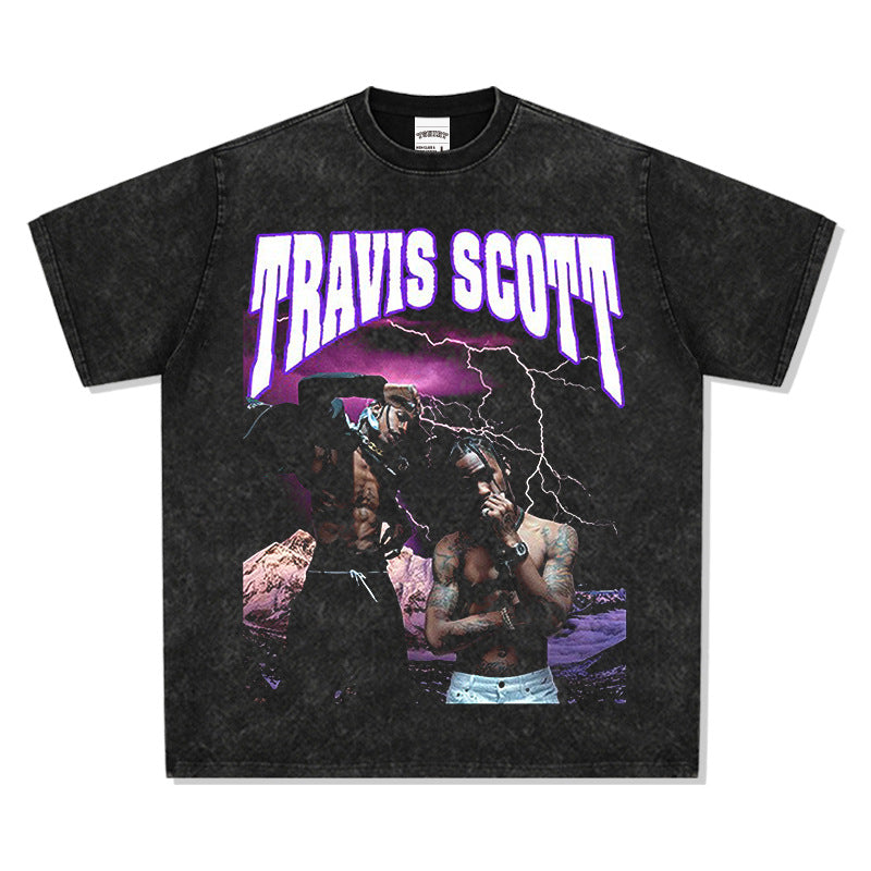 Streetwear masculino TRAVIS SCOTT Hip Hop Fall/Winter Loose OVERSIZET Shirt