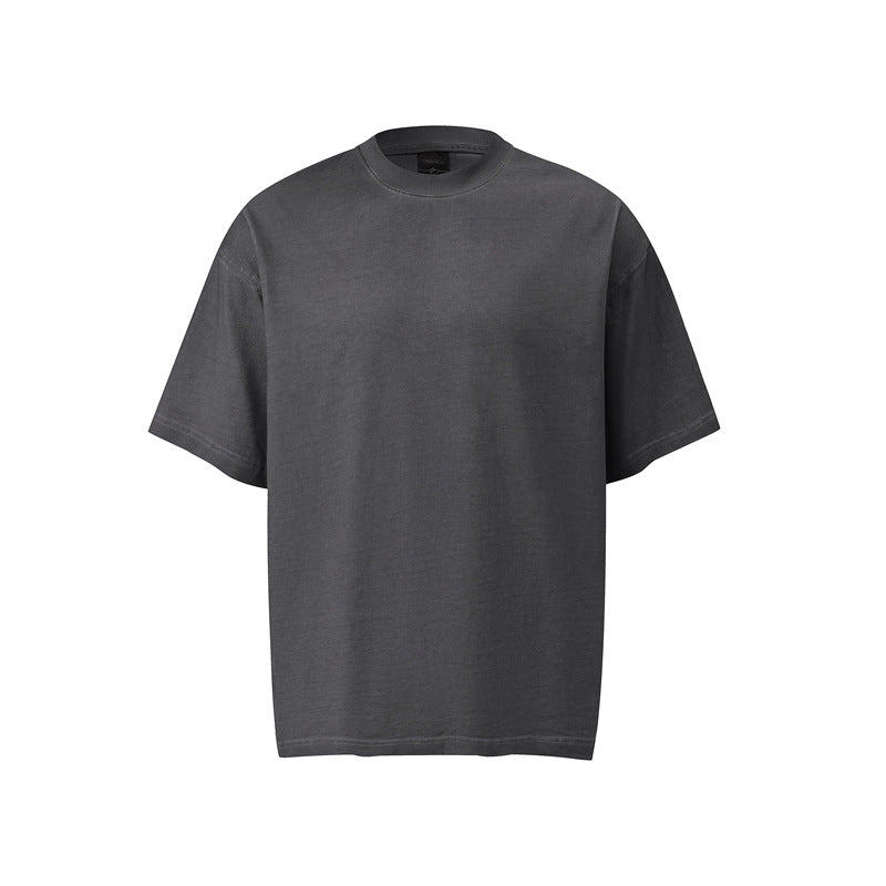 Hip hop clothing new york summer short sleeves retro washed old loose t-shirt