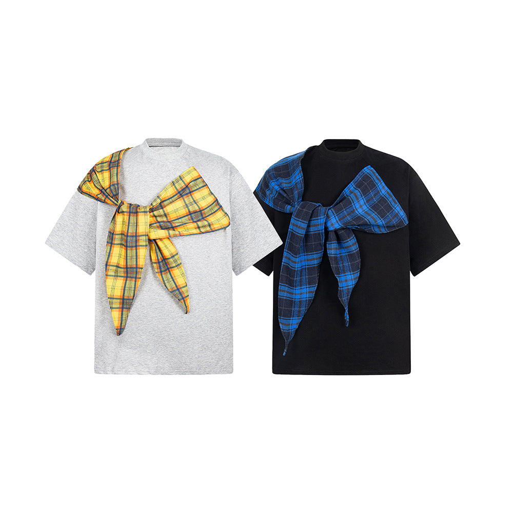 Hip Hop Clothes New York Vintage Bow Short Sleeve T-Shirt