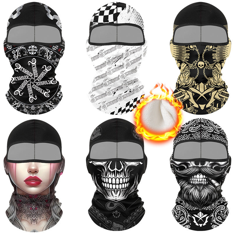 Cycling Windproof Hood Winter Fleece Windproof Cold Warm Scarf Hat