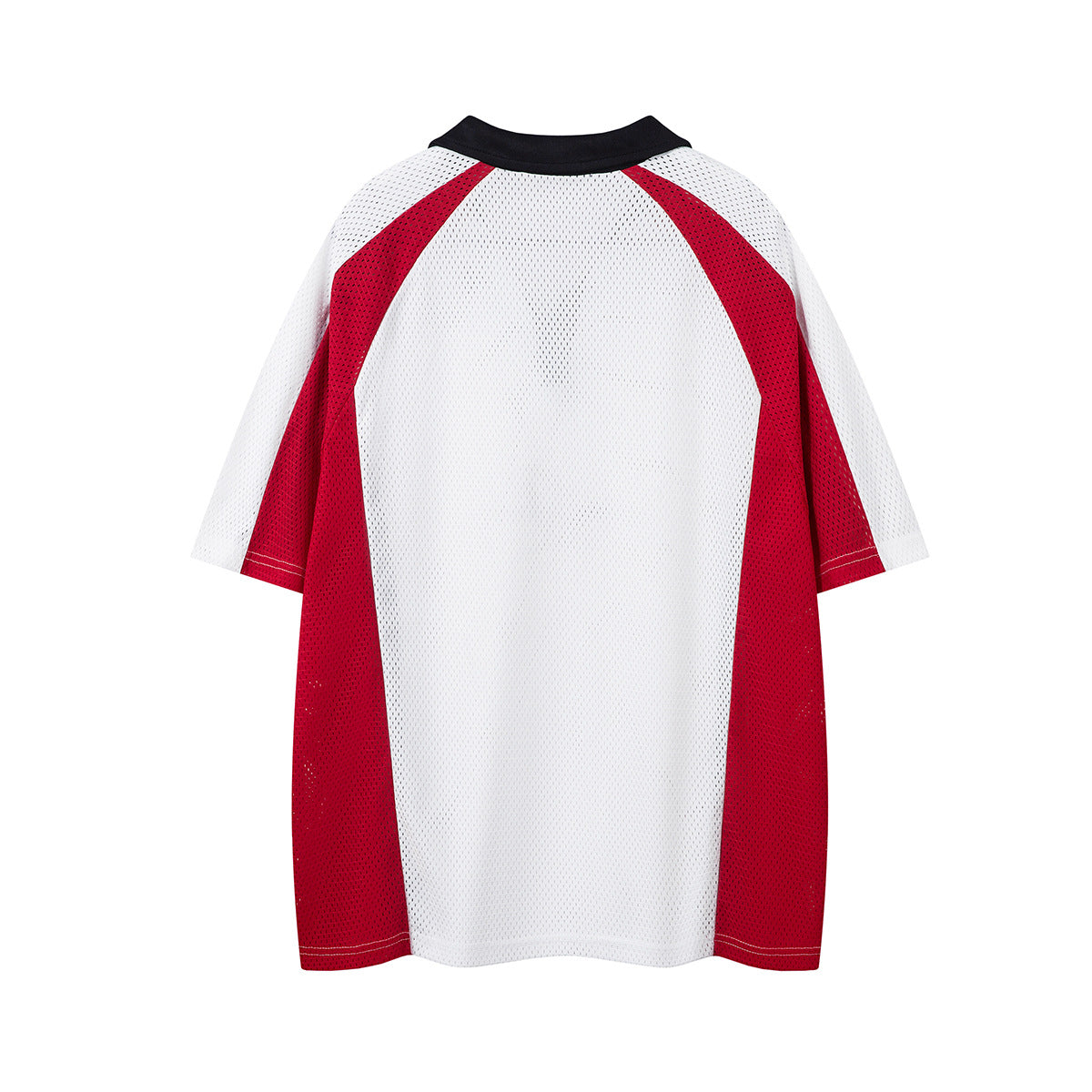 Hip hop shirt summer short sleeve loose hiphop mesh lapel collar t-shirt