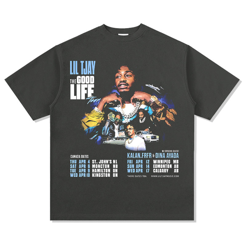 New york hip hop shop hip hop iltjay print short sleeve t-shirt