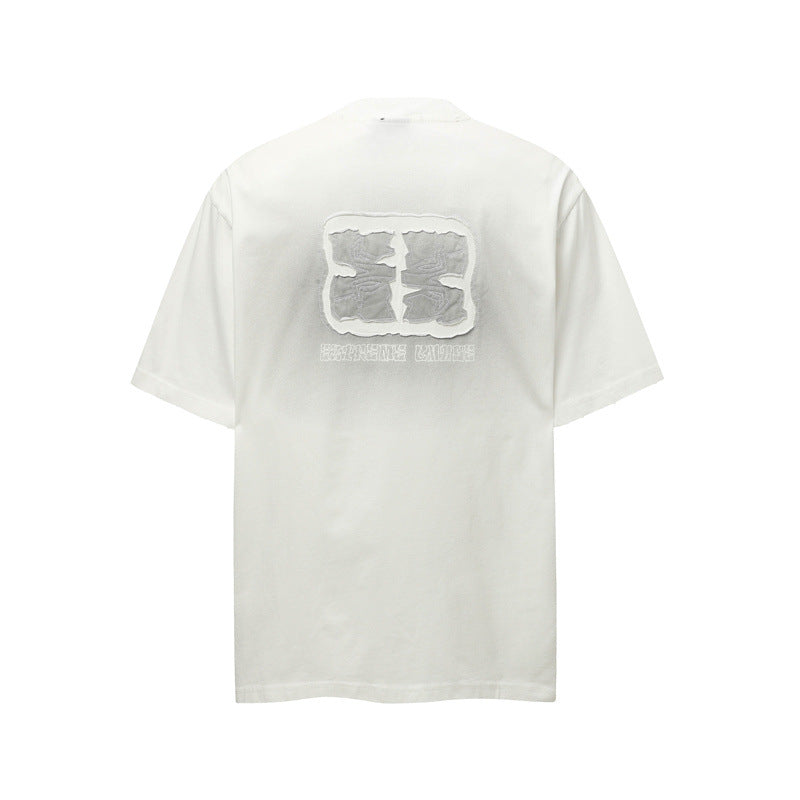 Casual Street Wear High Neck Loose Short Sleeve T-Shirt
