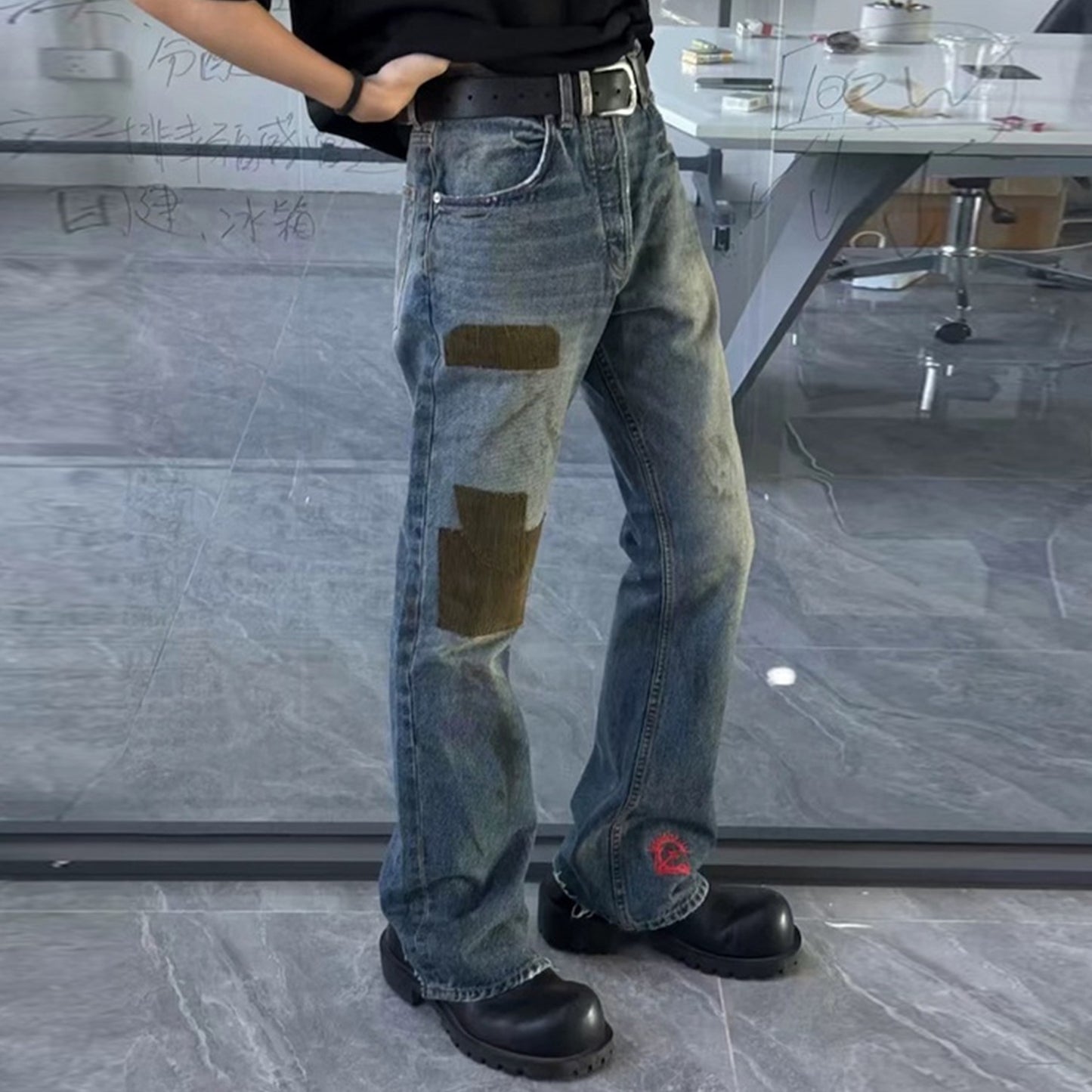 Rock Revival Jeans Embroidered Jeans Washed Old Trousers