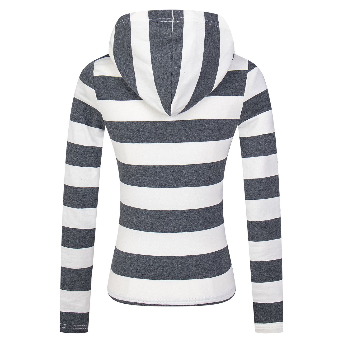 New York Hip Hop Style Striped Short Cardigan Jacket Hooded Sweater Top