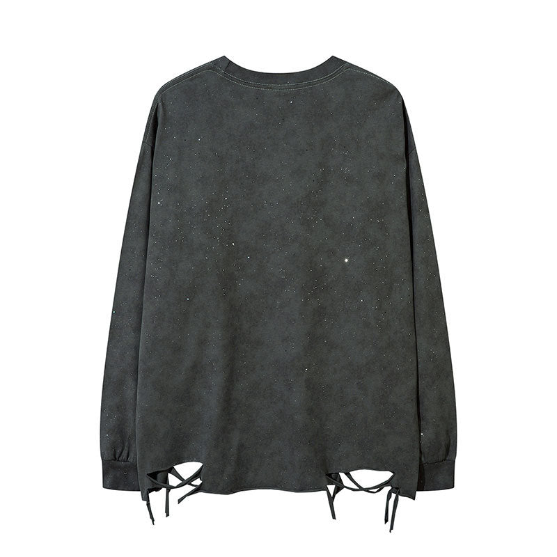 Marcas De Streetwear Gypsy Hot Diamond Loose Long Sleeve T-Shirt