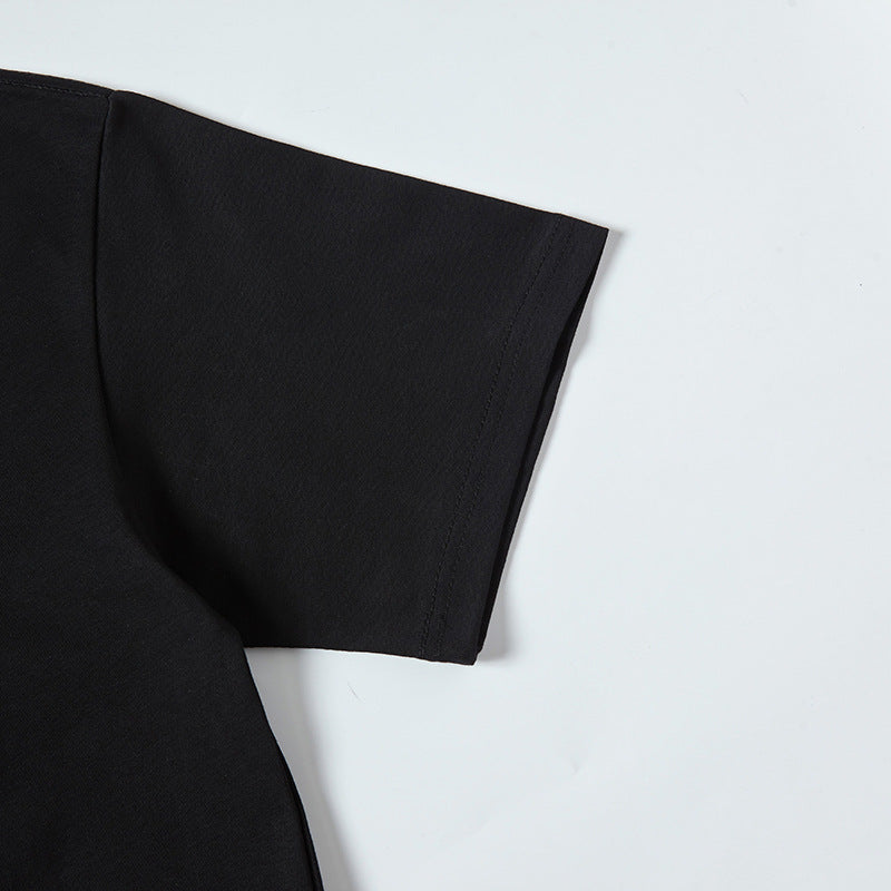 Nostalgia T Shirts Vintage Dog Embroidered Summer Short Sleeve T-Shirt Loose Casual Top