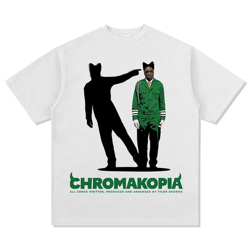 Marcas streetwear usa hip hop tyler creator tyler print short sleeve t-shirt