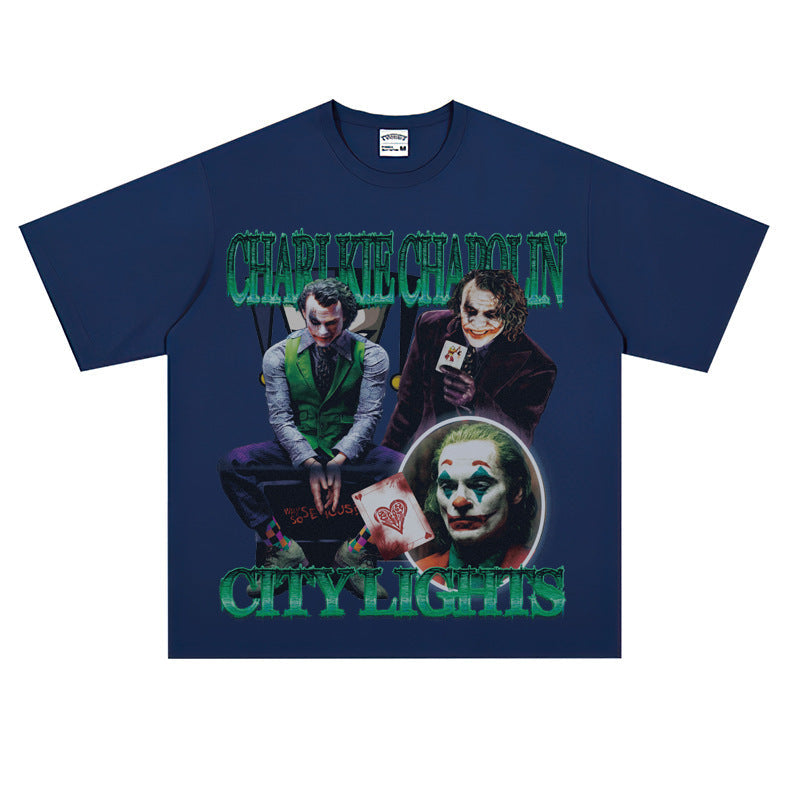 Film Star T Shirt Loose Heavy Retro Street Cotton American T-shirt