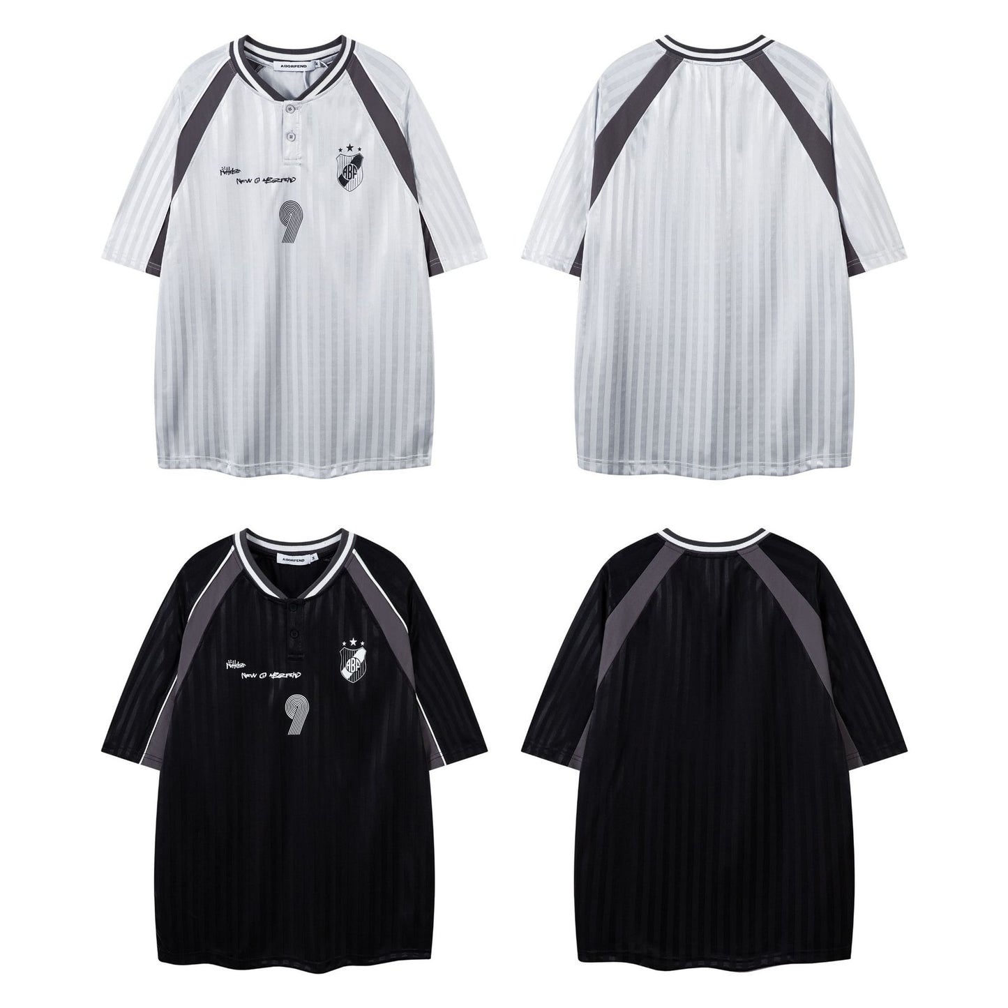 Hip Hop Clothing Summer Open Neck Sweatshirt Short Sleeve T-Shirt