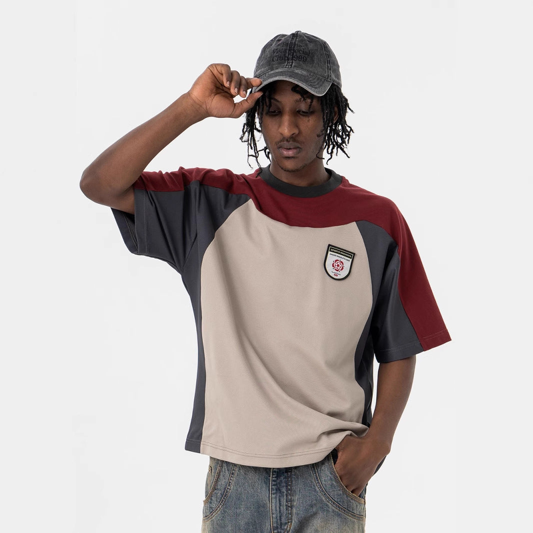 Vintage College Shirts Summer Vintage Crew Neck Short Sleeve T-Shirt
