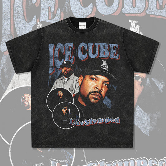 New york hip hop shop vintage hip hop Ice Cube print short sleeve t-shirt