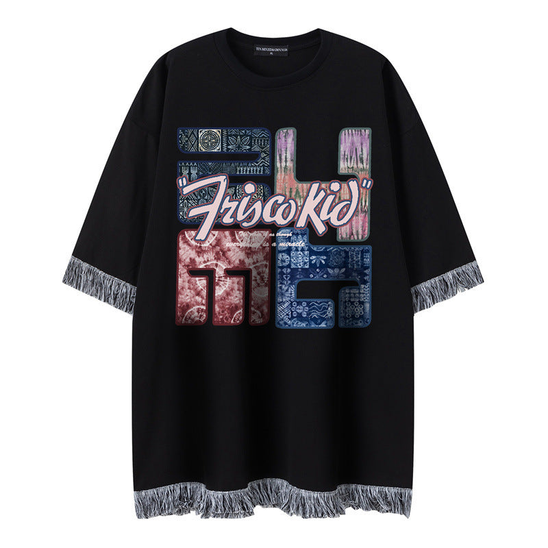 Camisetas streetwear Summer Vintage Crew Neck Casual Loose Short Sleeve T-Shirt