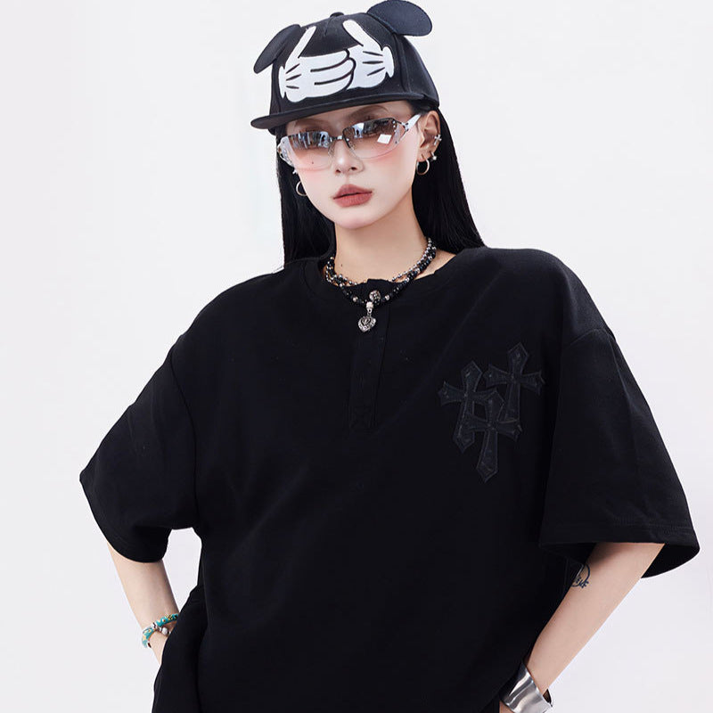 Hip Hop Clothes New York Short Sleeve T-Shirt Loose Cleanfit Top