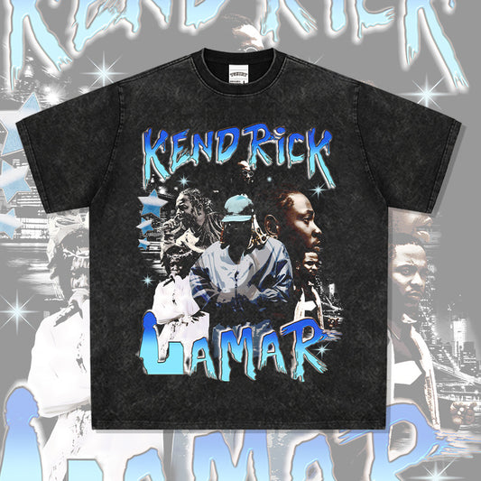 Marcas streetwear usa kendrick k dot print short sleeve t-shirt