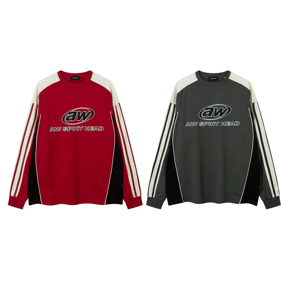 Racing oversized t shirt locomotive racing suit long sleeve t-shirt spring and autumn