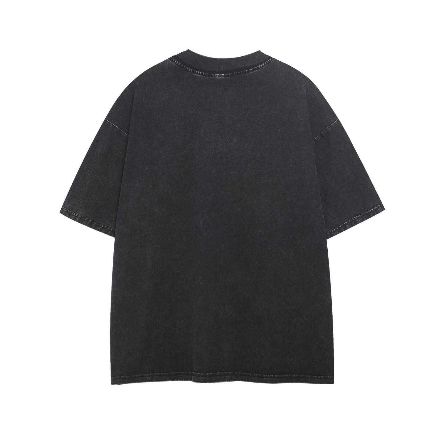 Hip Hop Clothing Summer Short Sleeve Vintage Hip Hop Wash T-Shirt