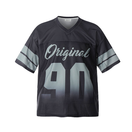 Hip hop shirt summer short sleeve loose hiphop quick drying hollowed out T-shirt
