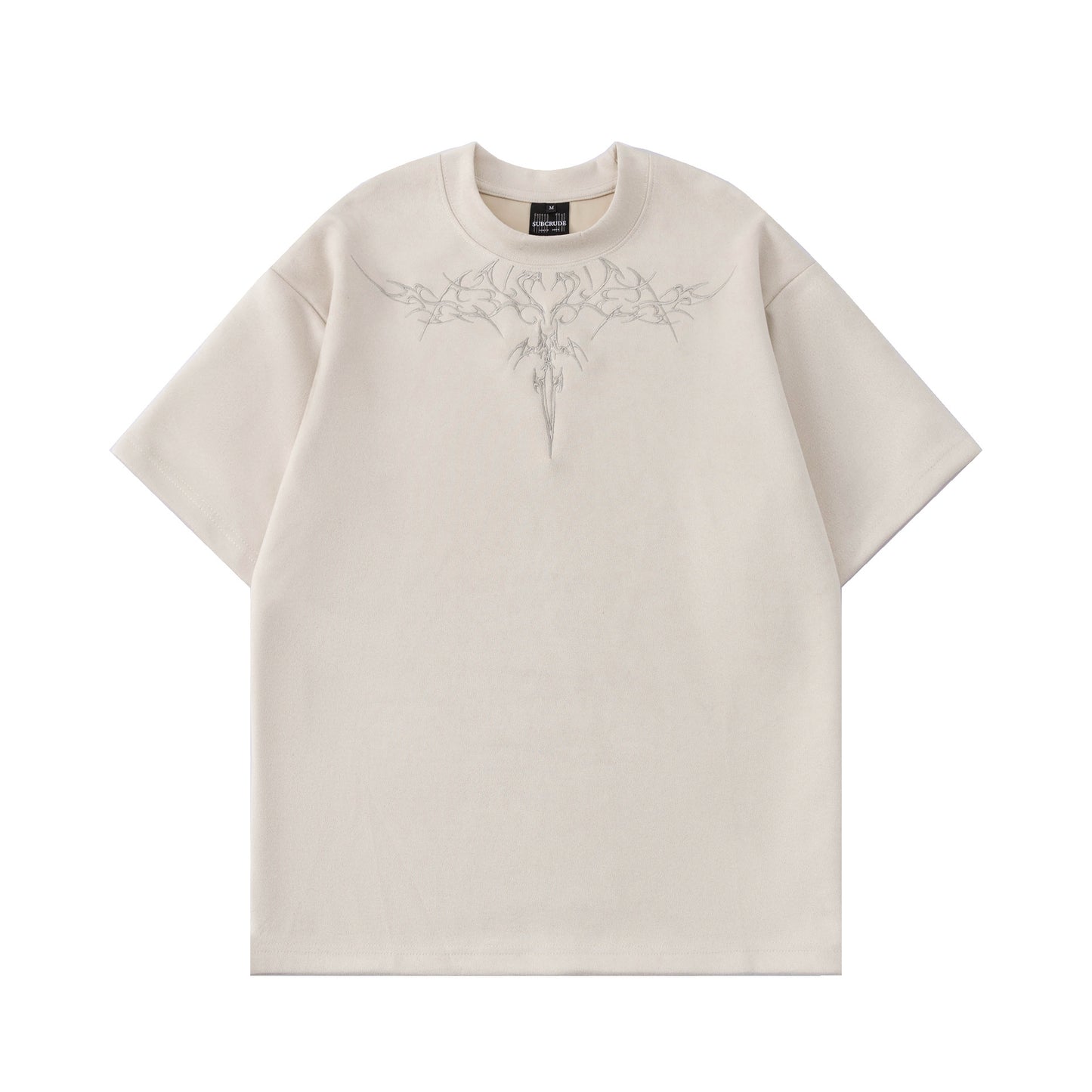 Hustle vintage summer wings embroidered short-sleeved t-shirt
