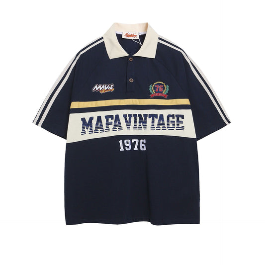 Vestimenta De Los 90 Summer T-Shirt Lapel Polo Shirt Short Sleeve